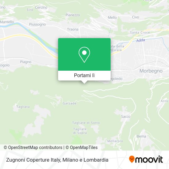 Mappa Zugnoni Coperture Italy