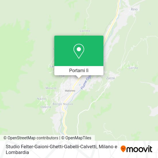 Mappa Studio Felter-Gaioni-Ghetti-Gabelli-Calvetti