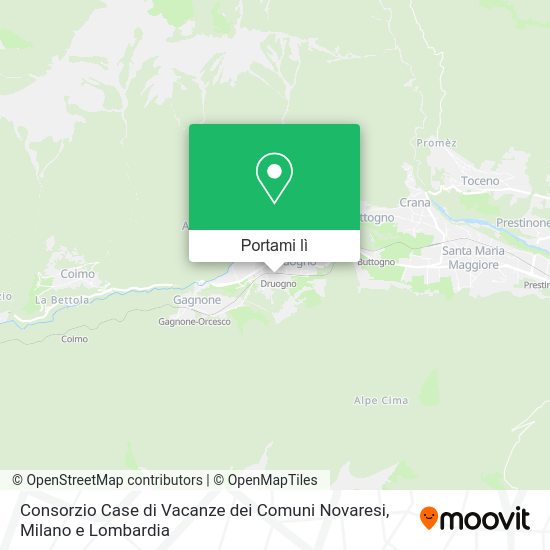 Mappa Consorzio Case di Vacanze dei Comuni Novaresi