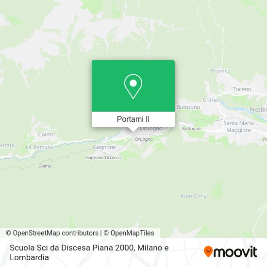 Mappa Scuola Sci da Discesa Piana 2000