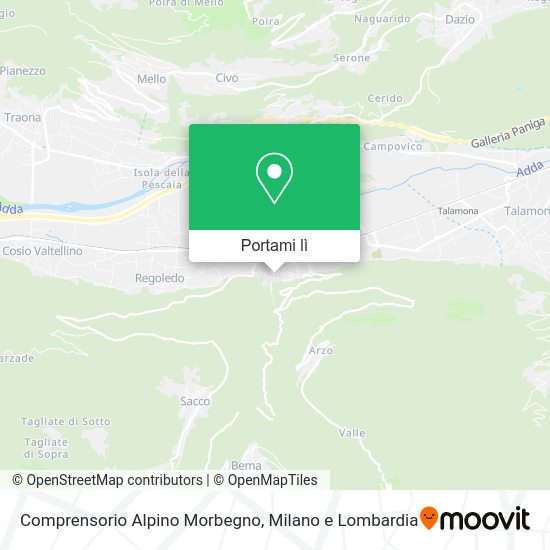 Mappa Comprensorio Alpino Morbegno