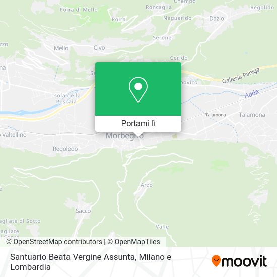 Mappa Santuario Beata Vergine Assunta