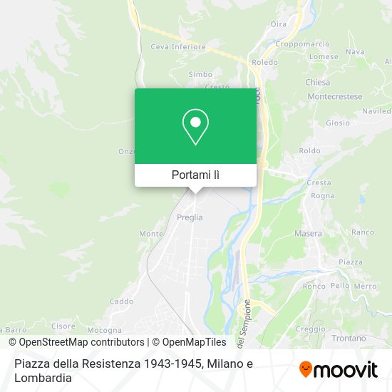 Mappa Piazza della Resistenza 1943-1945