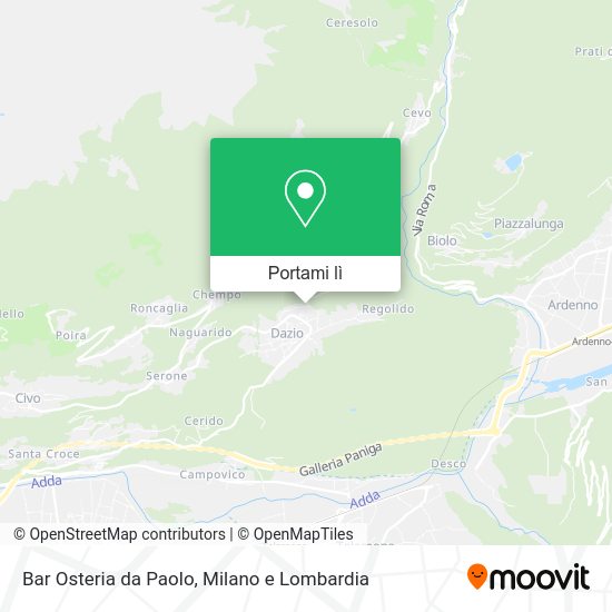 Mappa Bar Osteria da Paolo