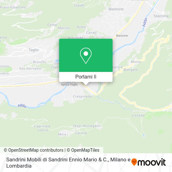 Mappa Sandrini Mobili di Sandrini Ennio Mario & C.