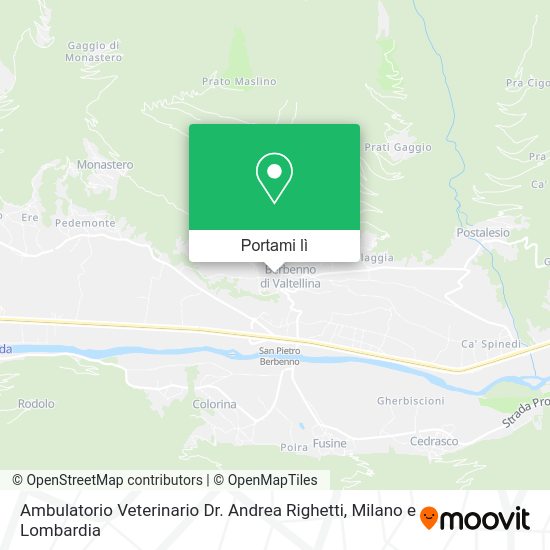 Mappa Ambulatorio Veterinario Dr. Andrea Righetti