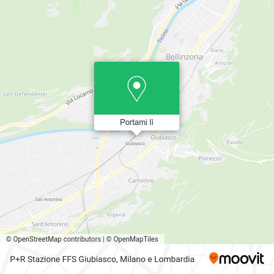 Mappa P+R Stazione FFS Giubiasco