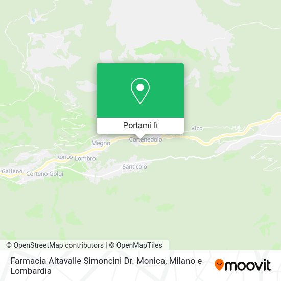 Mappa Farmacia Altavalle Simoncini Dr. Monica
