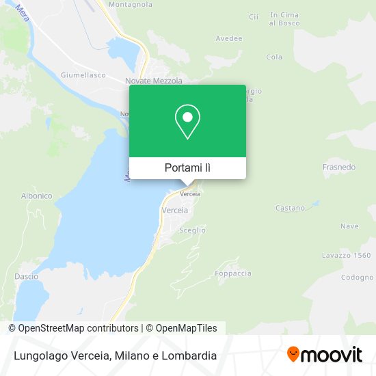 Mappa Lungolago Verceia