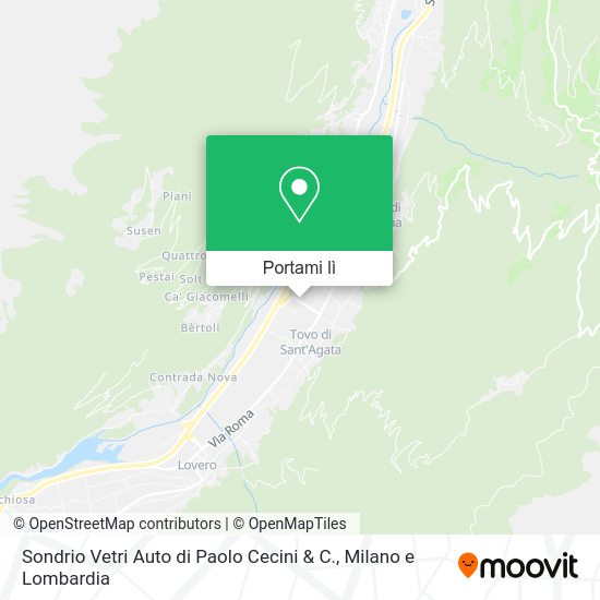 Mappa Sondrio Vetri Auto di Paolo Cecini & C.