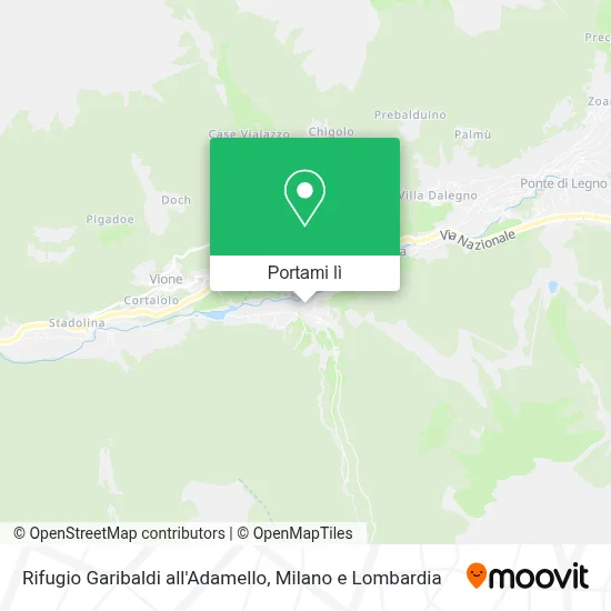 Mappa Rifugio Garibaldi all'Adamello