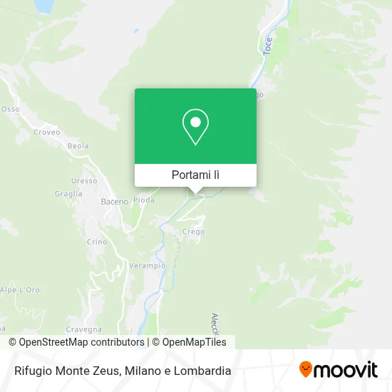 Mappa Rifugio Monte Zeus