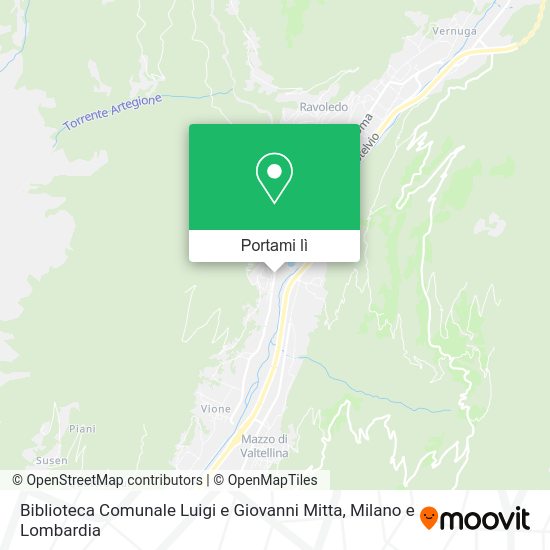 Mappa Biblioteca Comunale Luigi e Giovanni Mitta