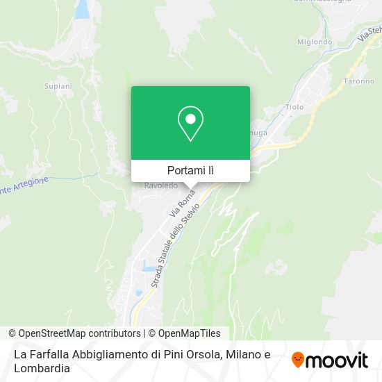 Mappa La Farfalla Abbigliamento di Pini Orsola