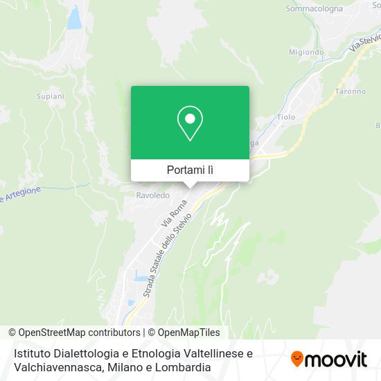 Mappa Istituto Dialettologia e Etnologia Valtellinese e Valchiavennasca