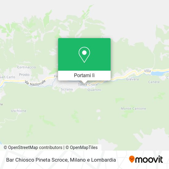Mappa Bar Chiosco Pineta Scroce