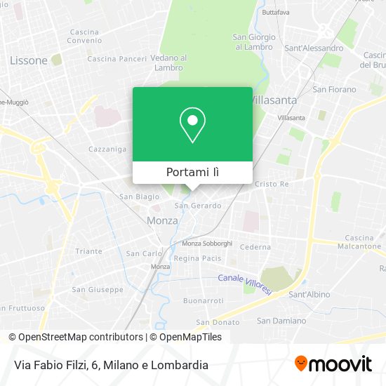 Mappa Via Fabio Filzi, 6