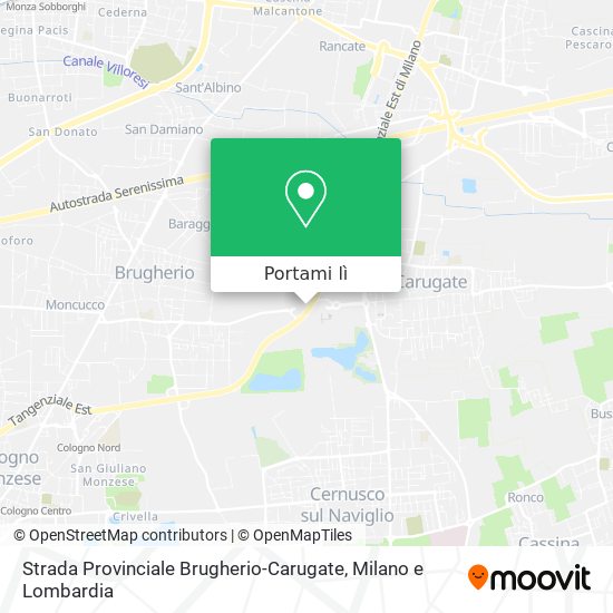 Mappa Strada Provinciale Brugherio-Carugate