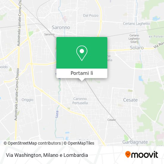 Mappa Via Washington
