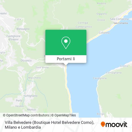 Mappa Villa Belvedere (Boutique Hotel Belvedere Como)