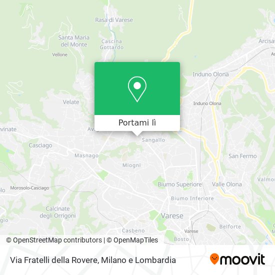Mappa Via Fratelli della Rovere