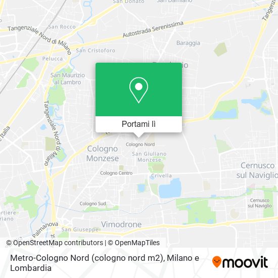 Mappa Metro-Cologno Nord (cologno nord m2)