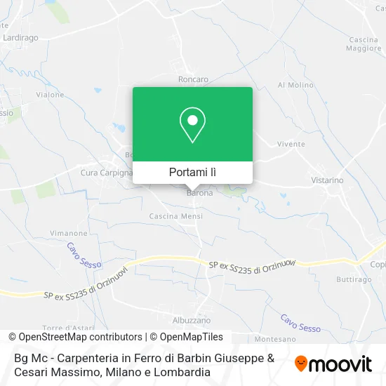 Mappa Bg Mc - Carpenteria in Ferro di Barbin Giuseppe & Cesari Massimo