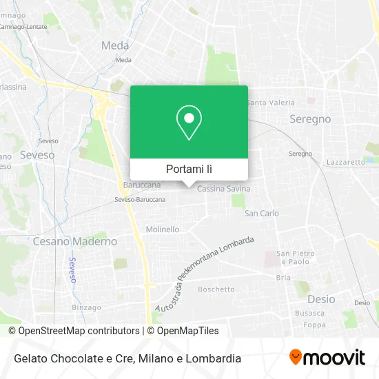 Mappa Gelato Chocolate e Cre