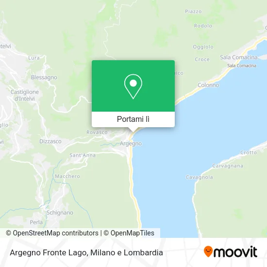 Mappa Argegno Fronte Lago