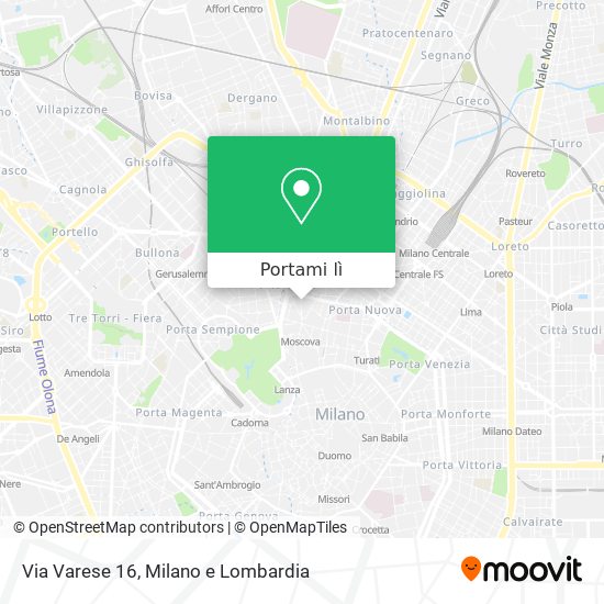 Mappa Via Varese 16
