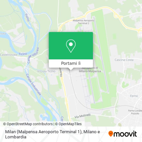 Mappa Milan (Malpensa Aeroporto Terminal 1)