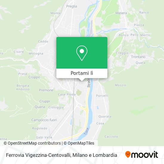 Mappa Ferrovia Vigezzina-Centovalli