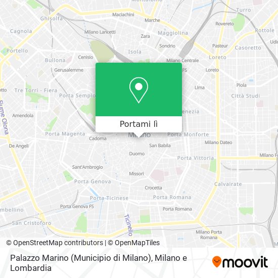 Come arrivare a Palazzo Marino Municipio di Milano con Bus