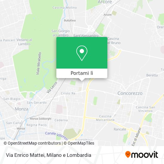 Mappa Via Enrico Mattei
