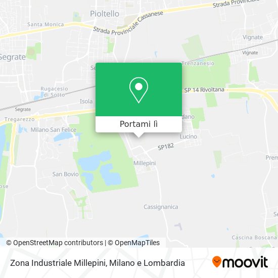 Mappa Zona Industriale Millepini