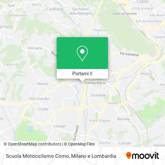 Mappa Scuola Motociclismo Como
