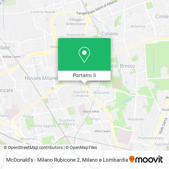 Mappa McDonald's - Milano Rubicone 2