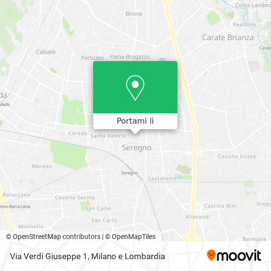 Mappa Via Verdi Giuseppe 1