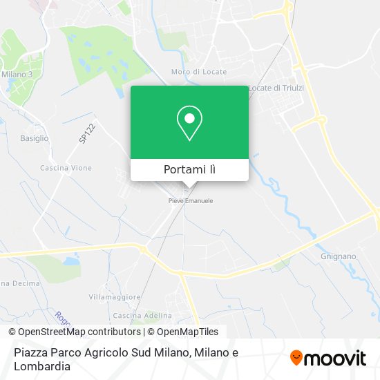 Mappa Piazza Parco Agricolo Sud Milano