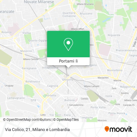 Mappa Via Colico, 21