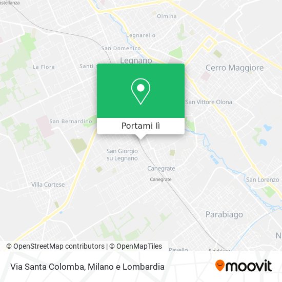 Mappa Via Santa Colomba