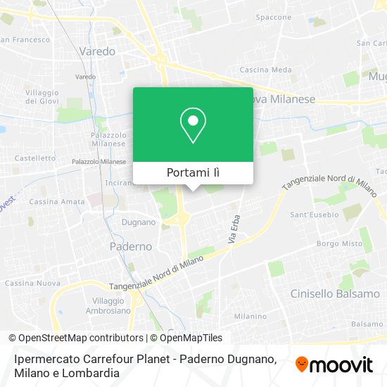 Mappa Ipermercato Carrefour Planet - Paderno Dugnano