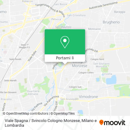 Mappa Viale Spagna / Svincolo Cologno Monzese