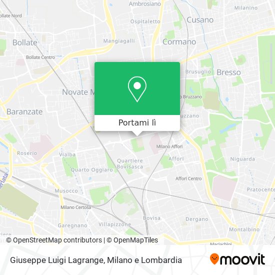 Mappa Giuseppe Luigi Lagrange
