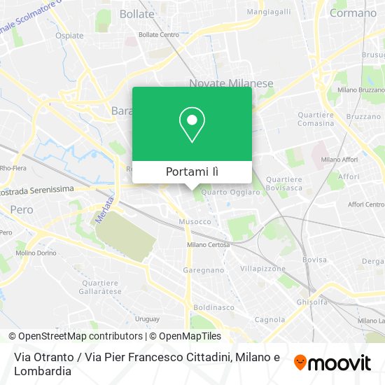 Mappa Via Otranto / Via Pier Francesco Cittadini