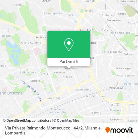 Mappa Via Privata Raimondo Montecuccoli 44 / 2