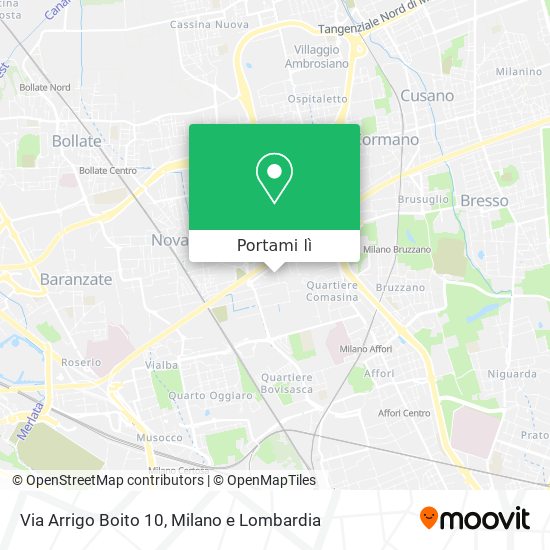 Mappa Via Arrigo Boito 10