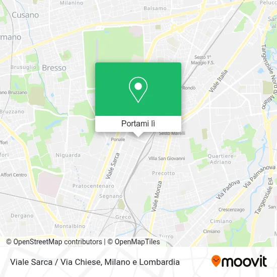 Mappa Viale Sarca / Via Chiese