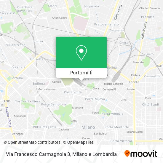 Mappa Via Francesco Carmagnola 3