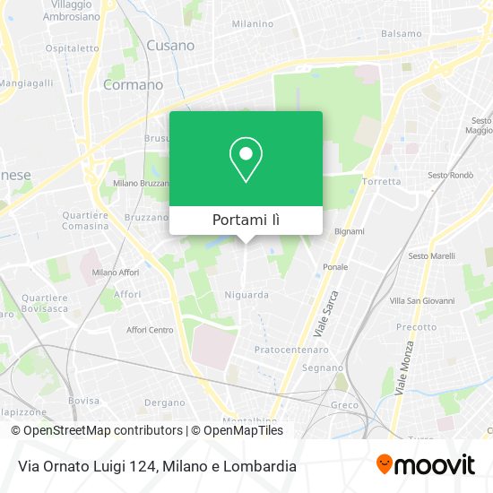 Mappa Via Ornato Luigi 124